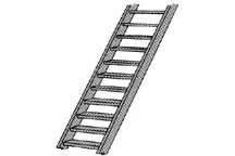 90667 1:24 G gauge White Polystyrene Stairway 12" Length 2'-6" Scale Width (1 per pack)