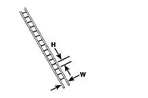 90674 1:32 White Polystyrene Ladder 15" Length (2 per pack)