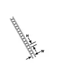 Plastruct 90675 1:24 G gauge White Polystyrene Ladder 15" Length (2 per pack)