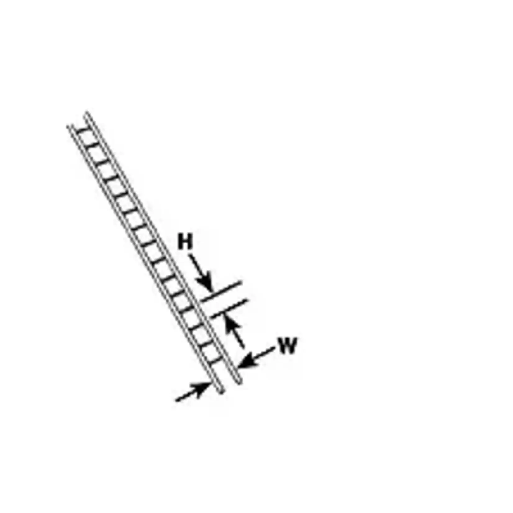 Plastruct 90675 1:24 G gauge White Polystyrene Ladder 15" Length (2 per pack)