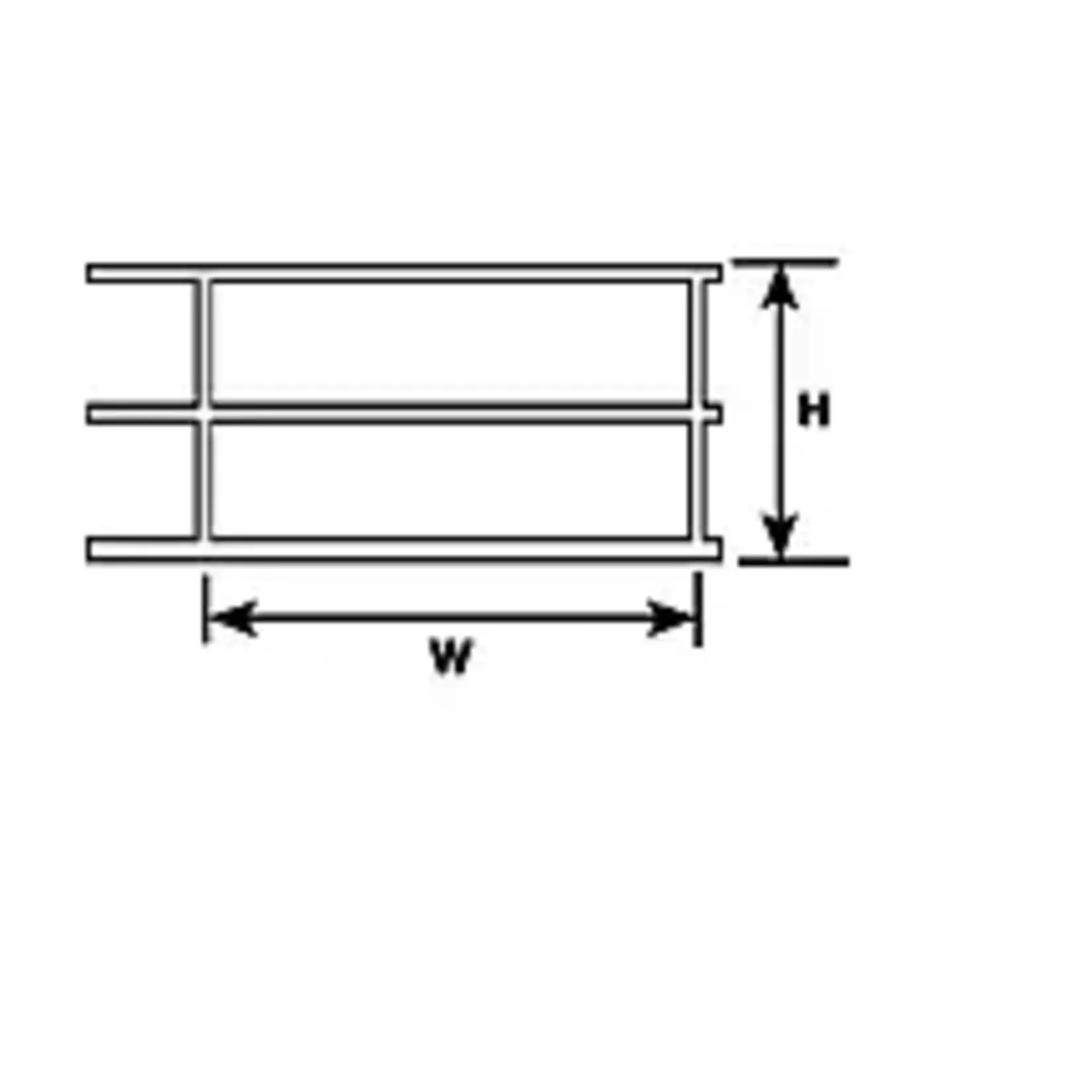Plastruct 90683 1:48 O gauge Polystyrene Hand Rail White (1 per pack)