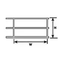Plastruct 90685 1:24 G gauge Polystyrene Hand Rail White (1 per pack)