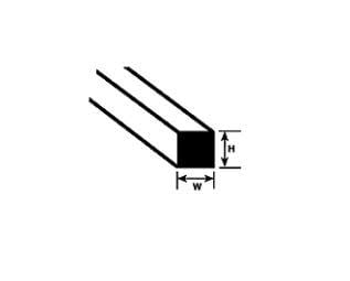 90770 .100" Polystyrene Square Rod 10" Length (10 per pack)