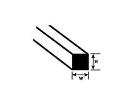 90800 3/16" Polystyrene Square Rod 10" Length (5 per pack)