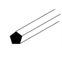 90831 .020" Polystyrene Pentagon Rod 10" Length (10 per pack)