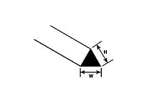 90841 .030" Polystyrene Triangular Rod 10" Length (10 per pack)
