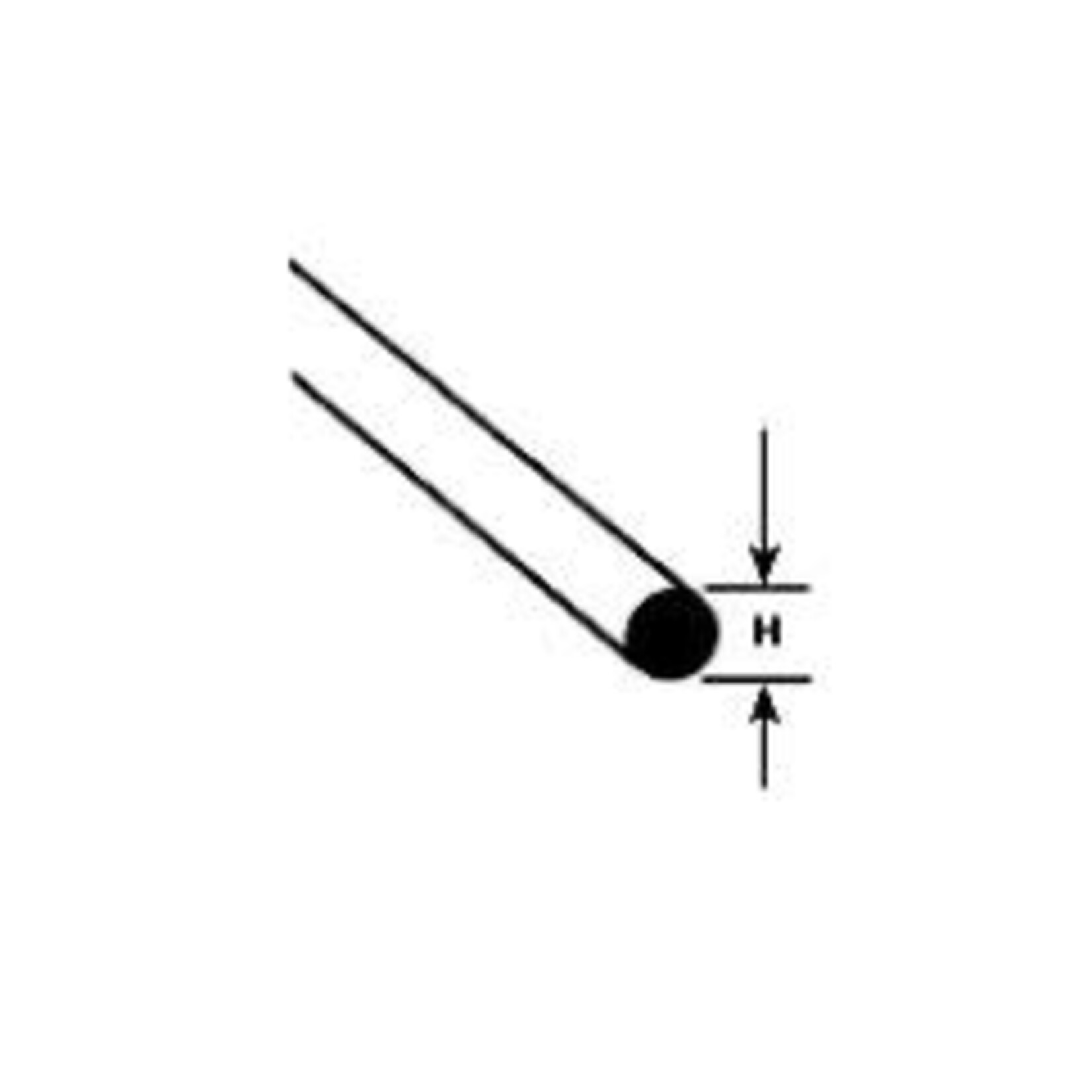 Plastruct 90858 .060" Round Polystyrene Rod 10" Length (10 per pack)