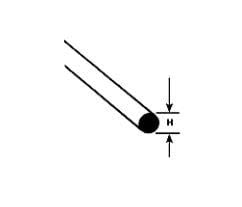 90861 1/8" Round Polystyrene Rod 10" Length (5 per pack)
