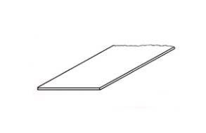 91107 .100" x 7" x 12"Polystyrene White Plain Sheet (2 per pack)