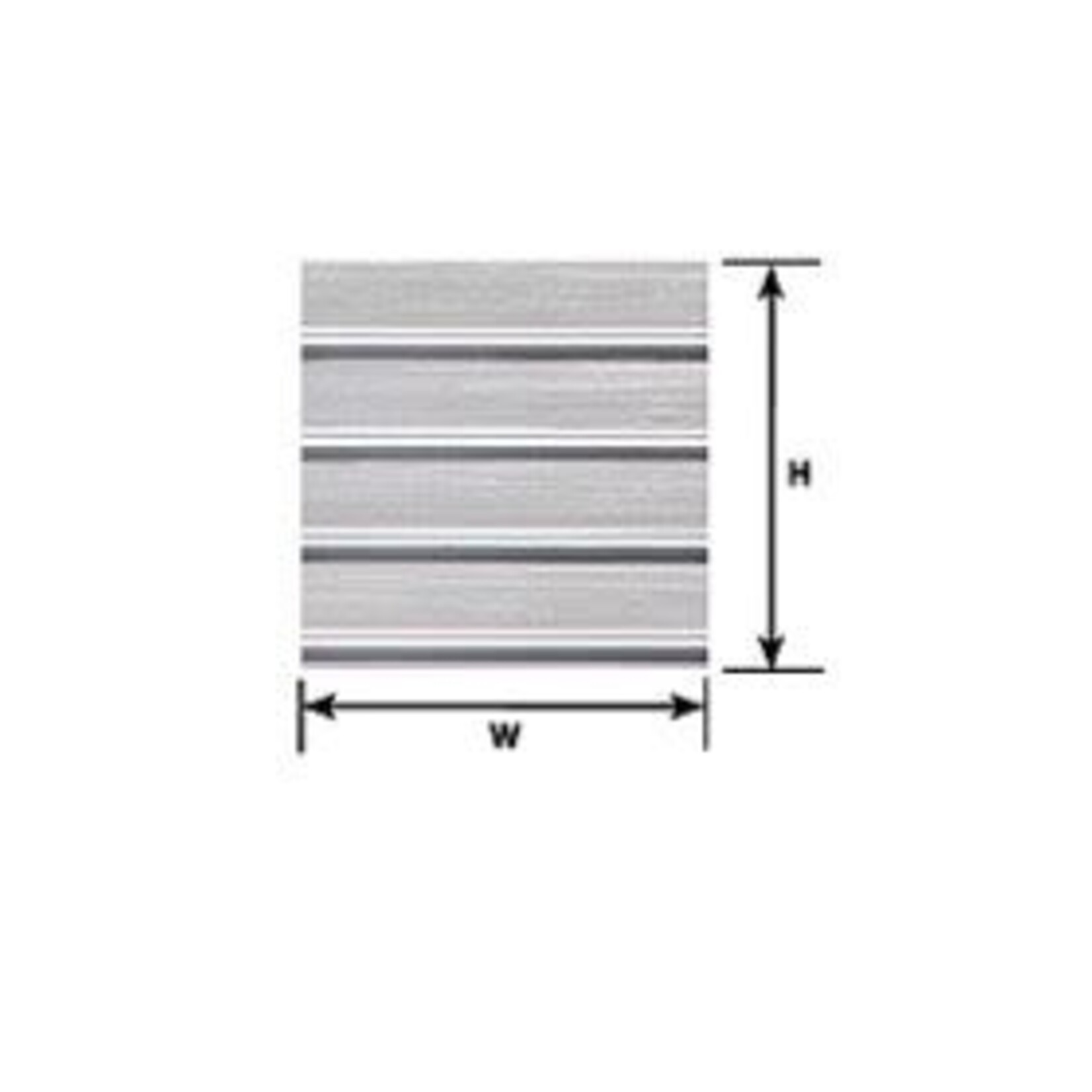 Plastruct 91513 1:24 G gauge Beige Ribbed Roof/Corrugated 12"x 7" (2 per pack)