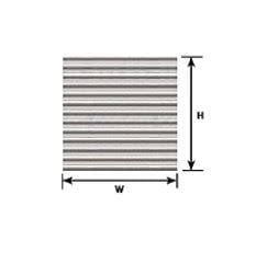 91519 1:48 O Scale Gray Corrugated Siding 12" x 7" (2 per pack)