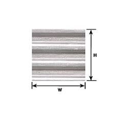 91522 1:16 White Corrugated Siding Live Steam 11"(275mm) x 7"(175mm) - (2 per pack)
