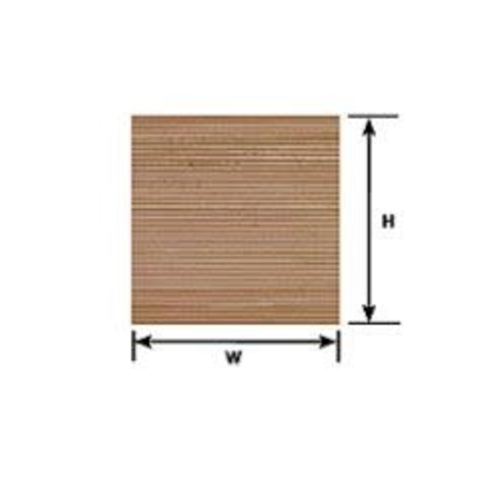 Plastruct 91530 .039" Beige Wood Planking Sheet 12" x 7" (2 per pack)