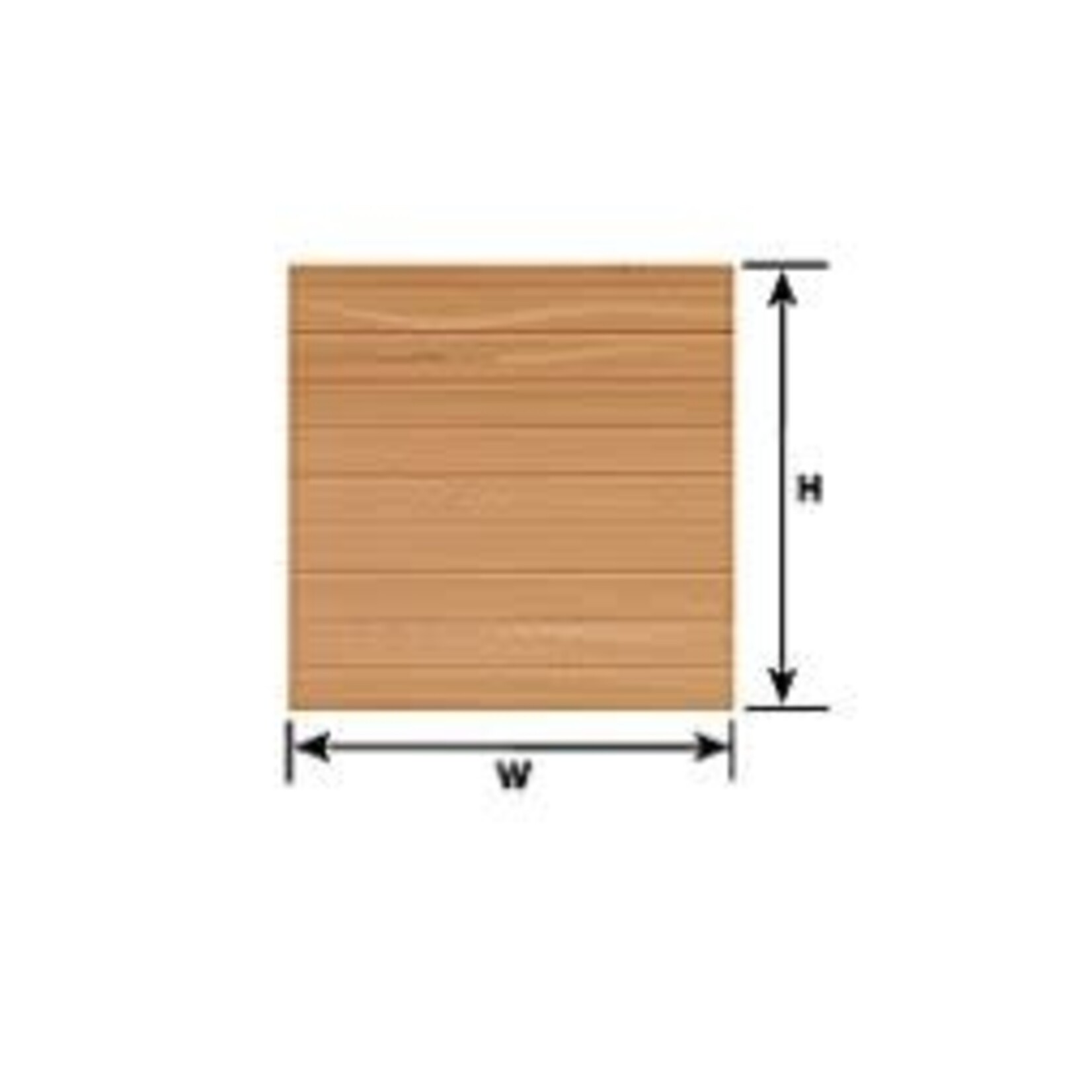 Plastruct 91532 5/32" Beige Wood Planking Sheet 12" x 7" (2 per pack)