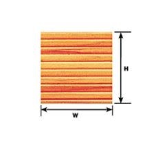 91536 1/8" Beige Wood Planking Sheet 12" x 7" (2 per pack)