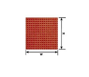 91539 1/8" White Square Tile Sheet 12" x 7" (2 per pack)