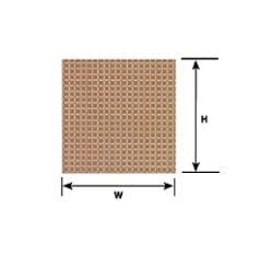 91541 .055" White Square Tile Sheet 12 x 7" (2 per pack)