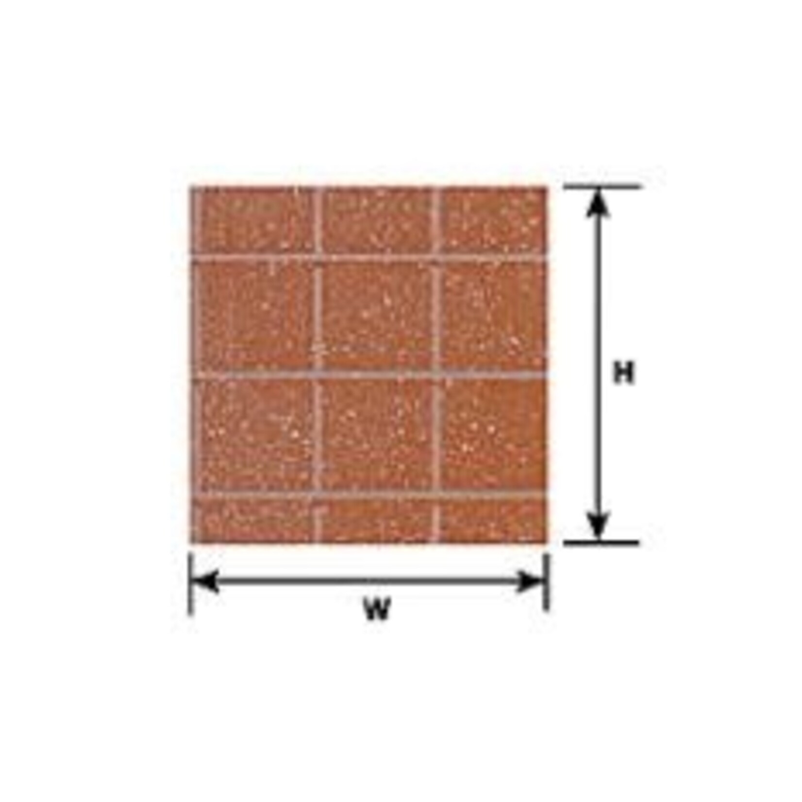 Plastruct 91545 1/2" White Square Tile Sheet 12 x 7" (2 per pack)