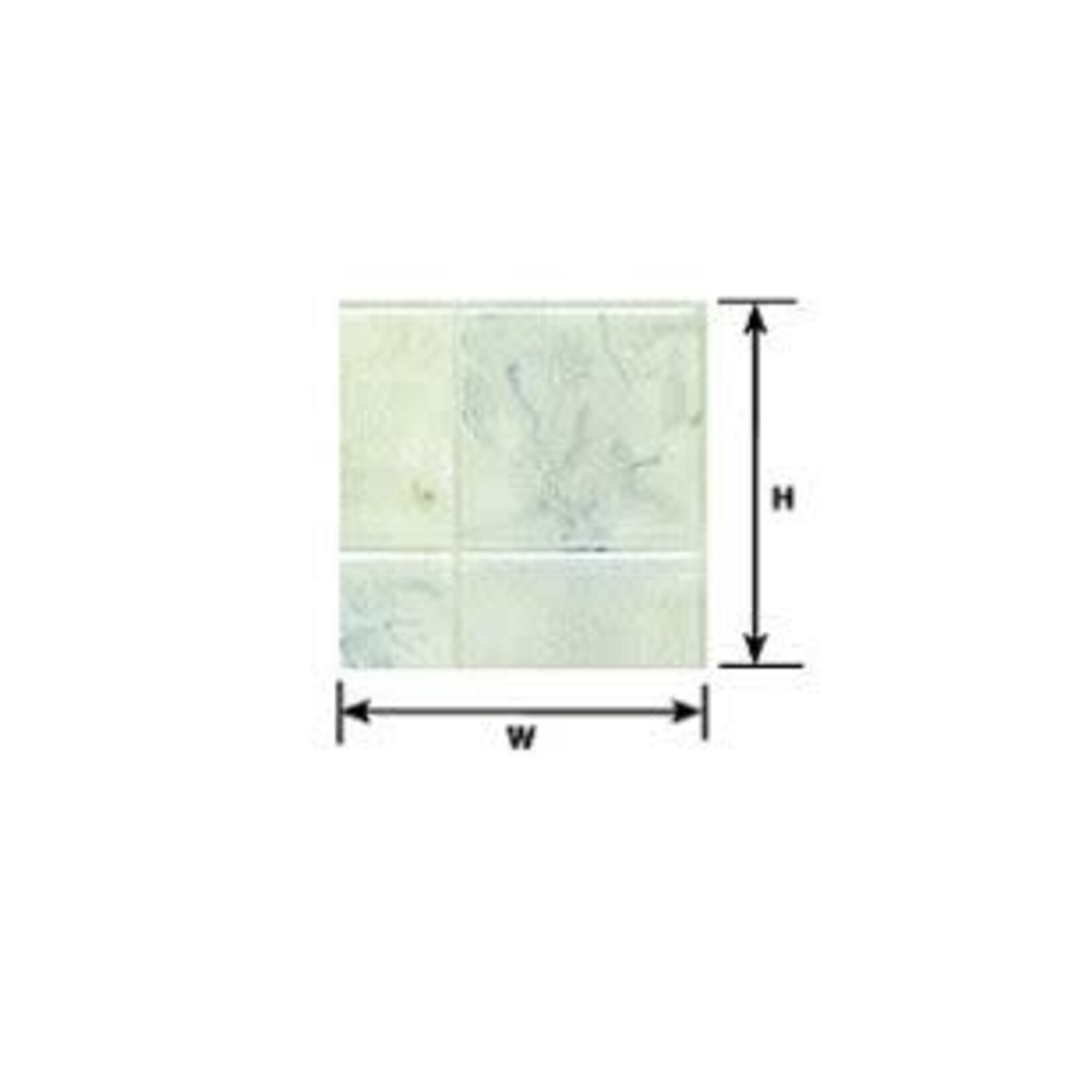 Plastruct 91546 1" White Square Tile Sheet 12 x 7" (2 per pack)