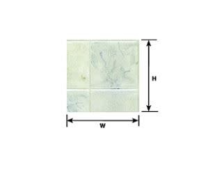 91546 1" White Square Tile Sheet 12 x 7" (2 per pack)
