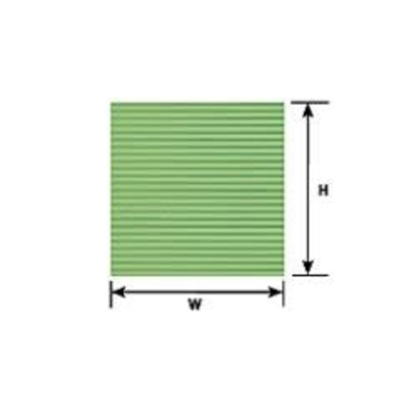 Plastruct 91550 1/16" White Clapboard Siding Sheet 12" x 7" (2 per pack)