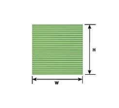 91550 1/16" White Clapboard Siding Sheet 12" x 7" (2 per pack)