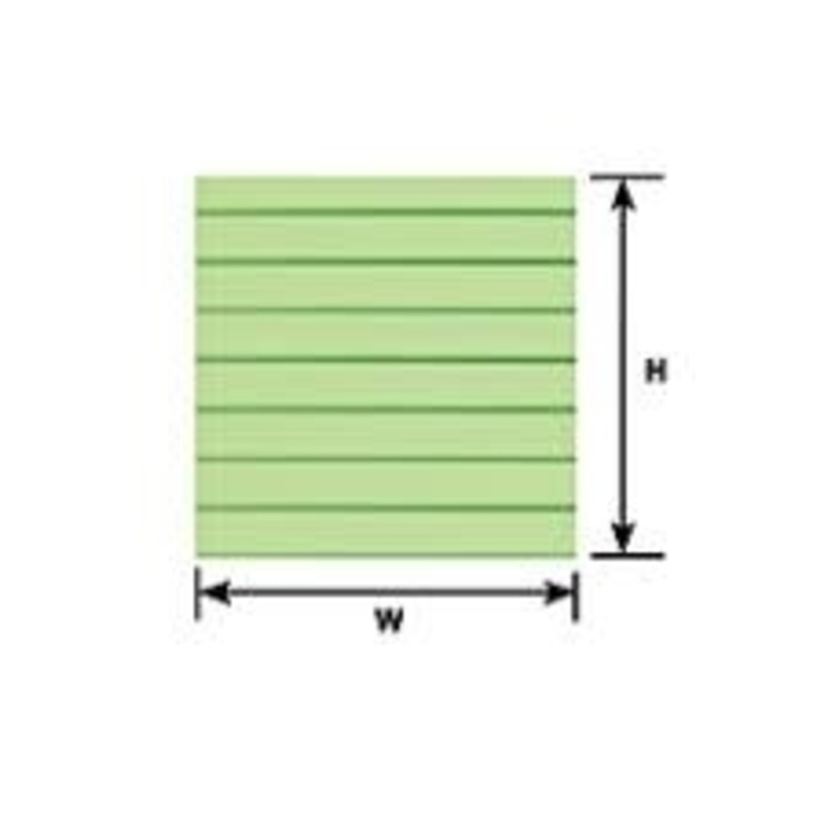 Plastruct 91552 3/16" White Clapboard Siding Sheet 12" x 7" (2 per pack)