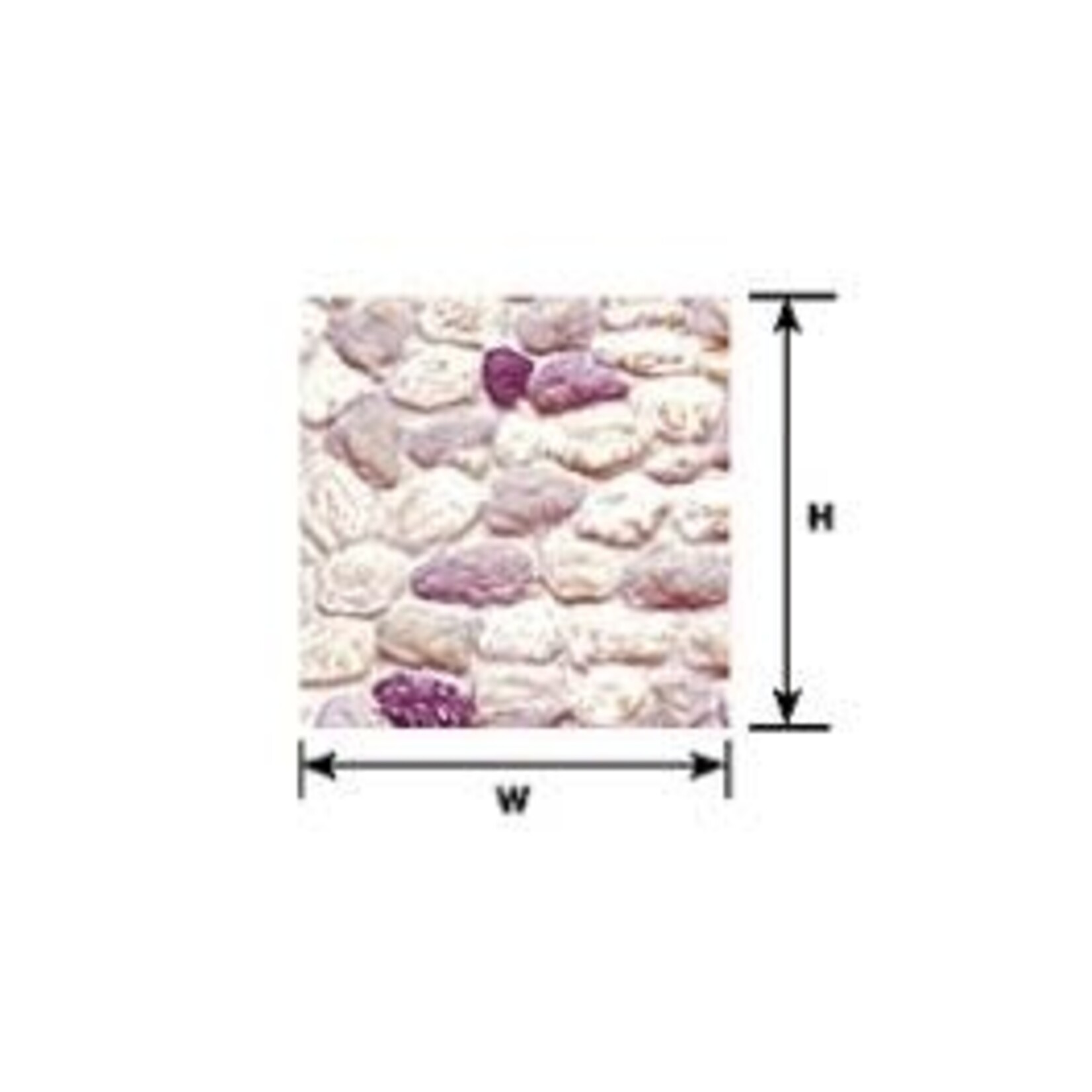 Plastruct 91559 1:35 1:35 Scale Beige Stone Wall Sheet 12" x 7" (2 per pack)