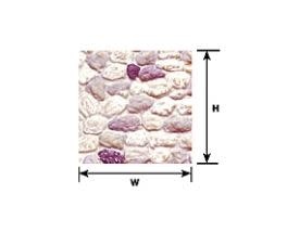 91559 1:35 1:35 Scale Beige Stone Wall Sheet 12" x 7" (2 per pack)