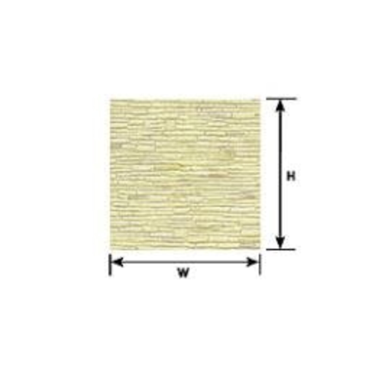 Plastruct 91561 1:87 HO gauge Beige Random Coursed Stone Sheet 12" x 7" (2 per pack)