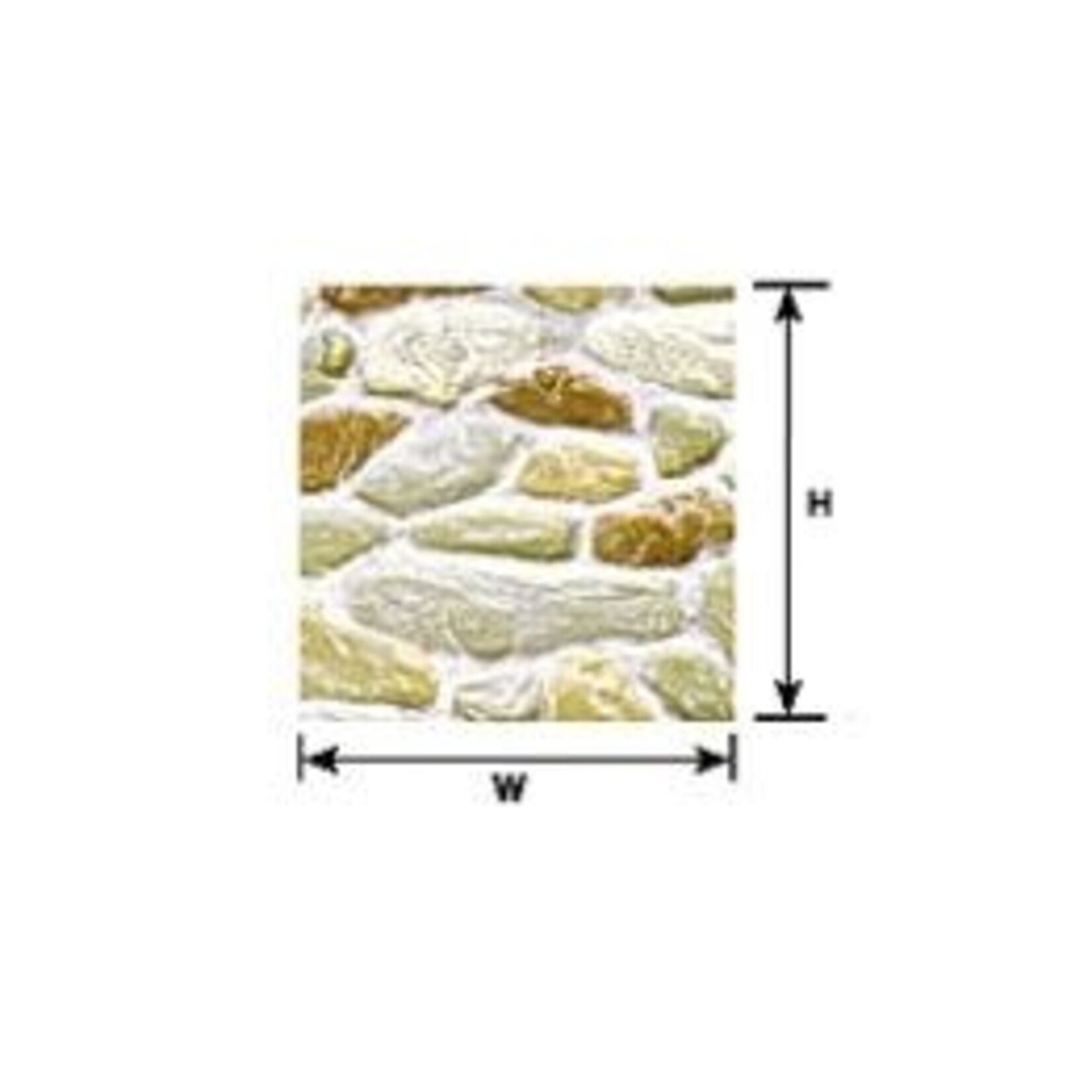 Plastruct 91564 1:24 G gauge Beige Field Stone Sheet 12" x 7" (2 per pack)