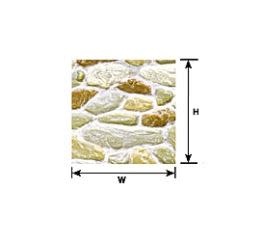 91564 1:24 G gauge Beige Field Stone Sheet 12" x 7" (2 per pack)