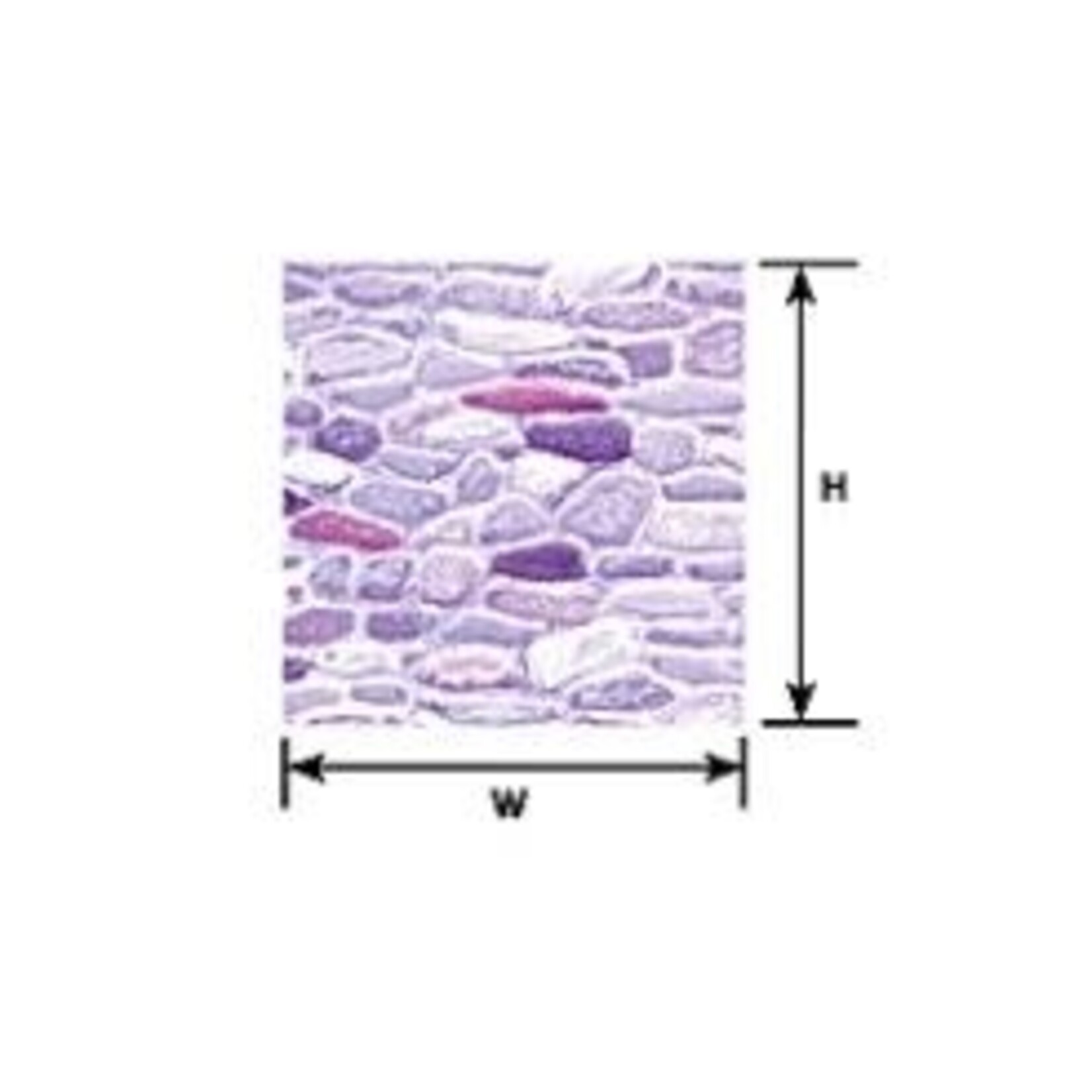 Plastruct 91565 1:48 O gauge Gray Field Stone Sheet 12" x 7" (2 per pack)