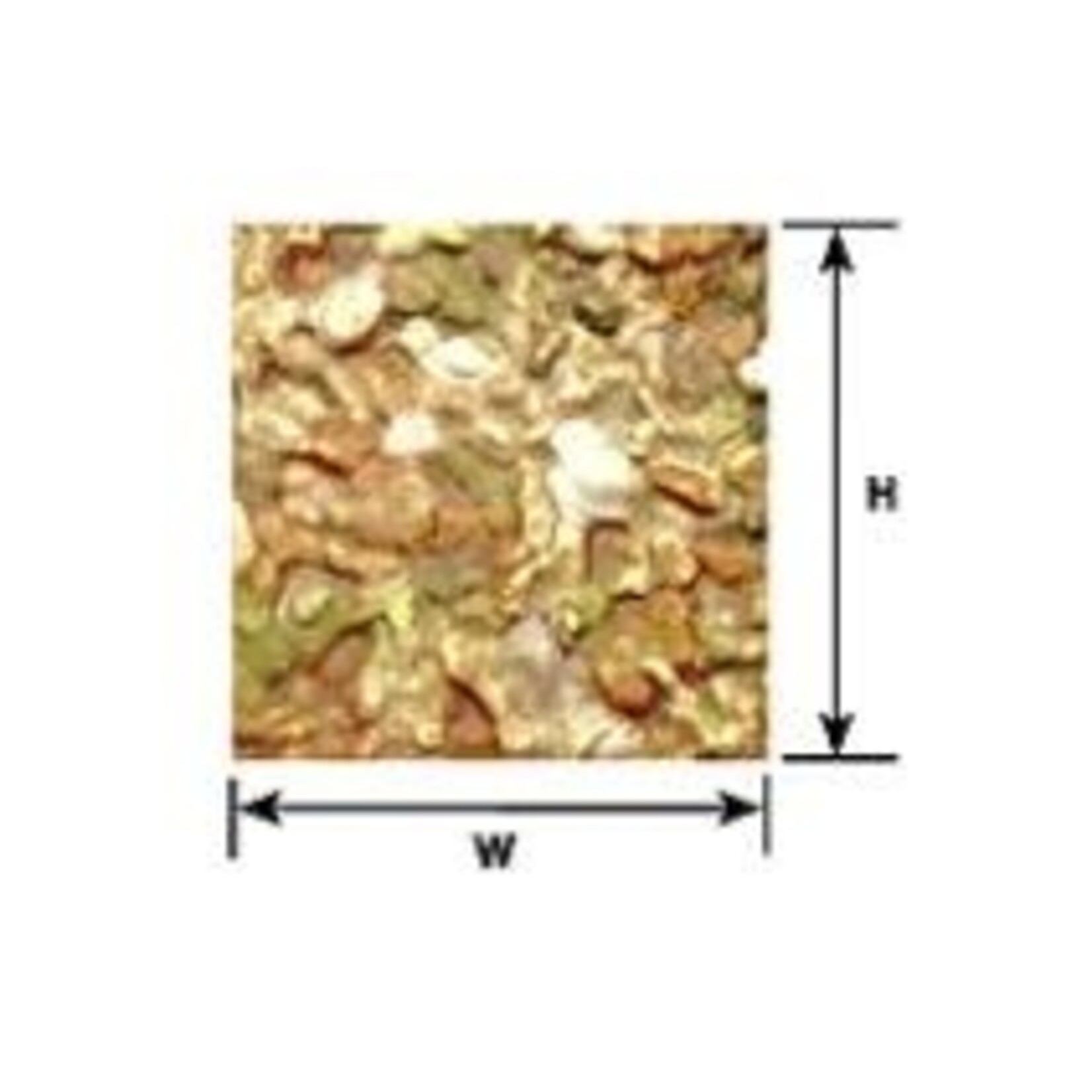 Plastruct 91571 1:48 O Scale Beige Rock Embankment Sheet 12" x 7" (2 of PS-69)