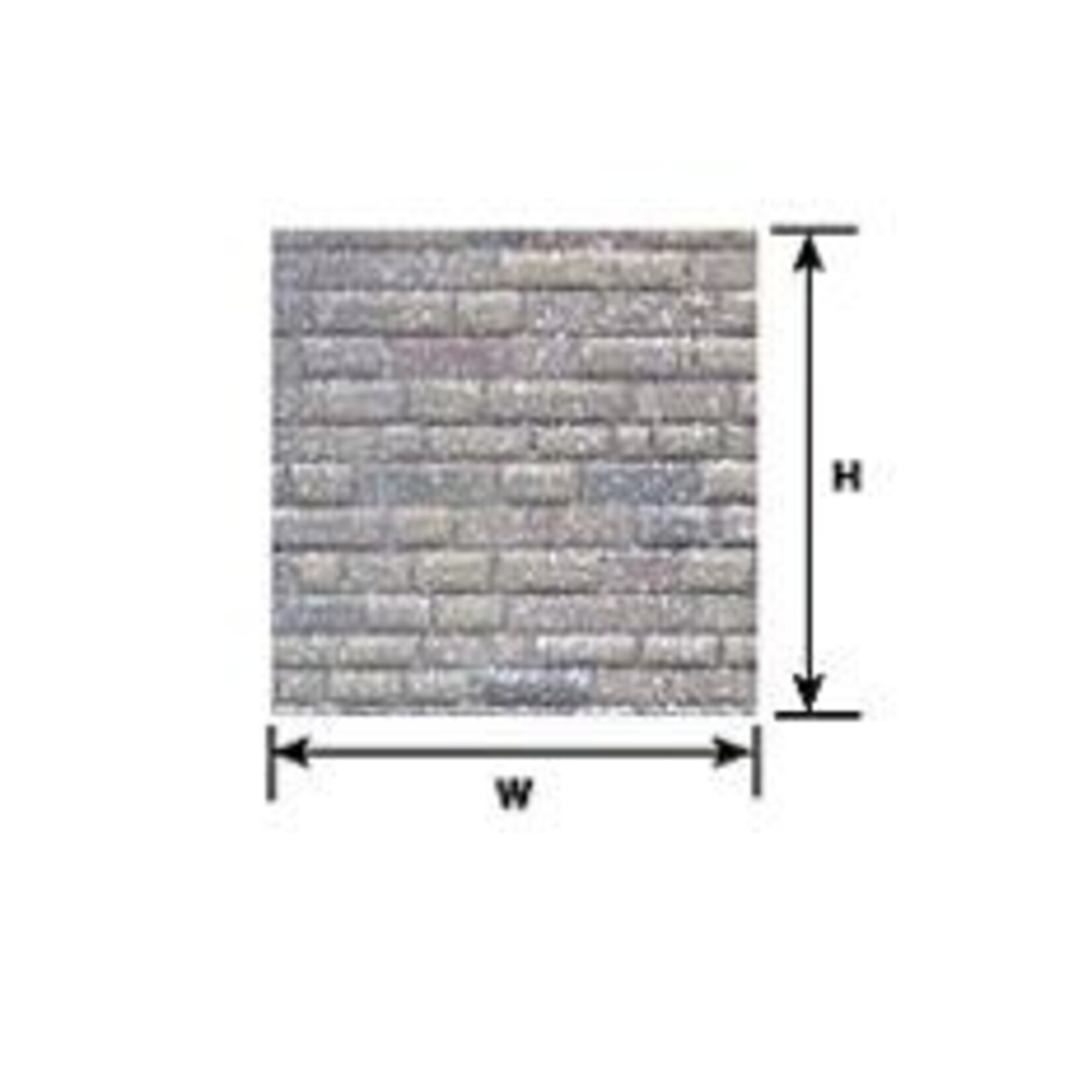 Plastruct 91587 1:48 O gauge Beige Dressed Stone/ Block 12" x 7" (2 per pack)