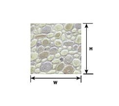 91589 1:24 G gauge Beige Random Polished Stone Sheet 12" x 7" (2 per pack)