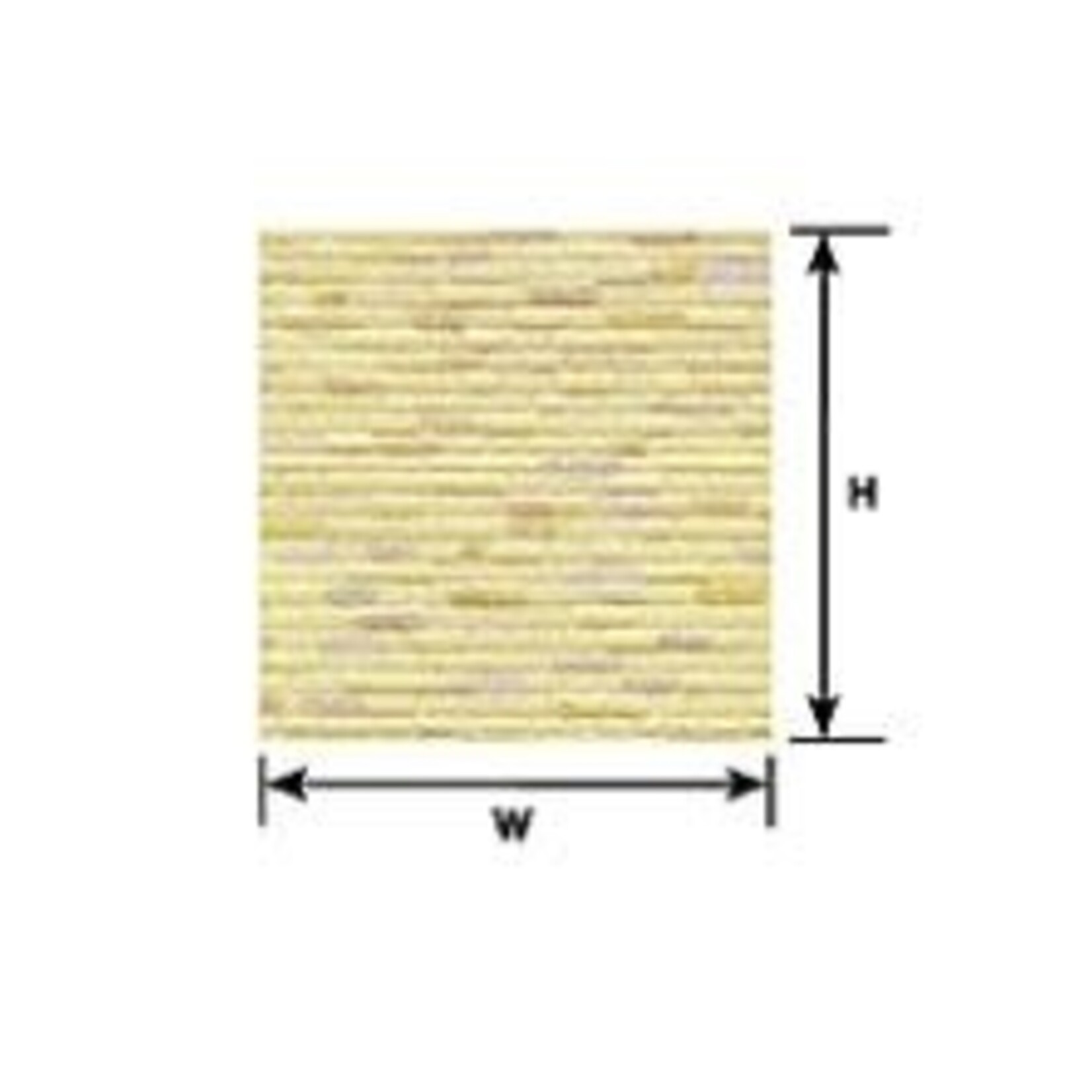 Plastruct 91590 1:87 HO gauge Beige Dressed Stone Sheet 12" x 7" (2 per pack)