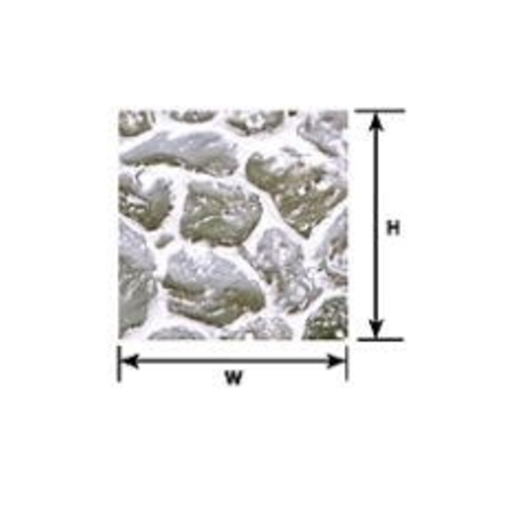 Plastruct 91591 1:12 Dollhouse Scale Beige Round Field Stone Sheet 12" x 7" (2 per pack)