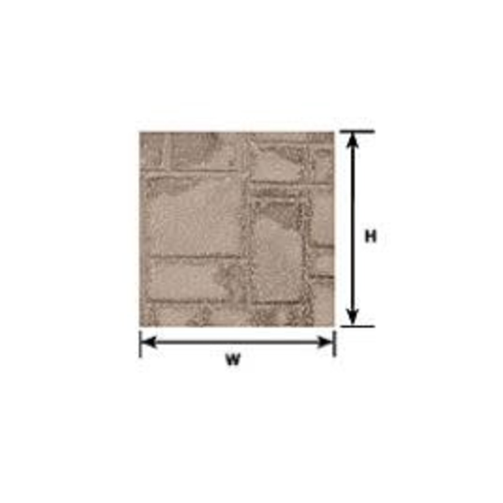 Plastruct 91593 1:24 G gauge Scale Beige Patio Stone Sheet 12" x 7" (2 per pack)