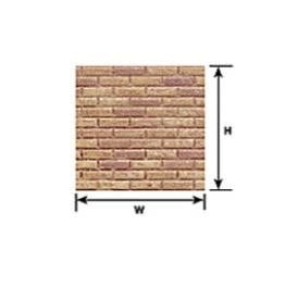 91604 1:24 G gauge Red Clay Brick Sheet 12" x 7" (2 per pack)