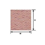 Plastruct 91606 1:48 O gauge Red Clay Rough Brick Sheet 12" x 7" (2 per pack)