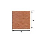 Plastruct 91609 1:125 TT gauge Red Clay Brick Sheet x 12 (2 per pack)