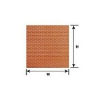 Plastruct 91611 1:87 HO gauge Red Clay Brick Sheet 12" x 7" (2 per pack)