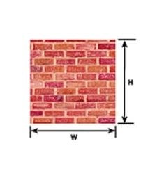 91612 1:24 G gauge Red Clay Rough Brick Sheet 12" x 7" (2 per pack)