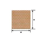 Plastruct 91613 1:48 O gauge Red Clay Brick Sheet 12" x 7" (2 per pack)