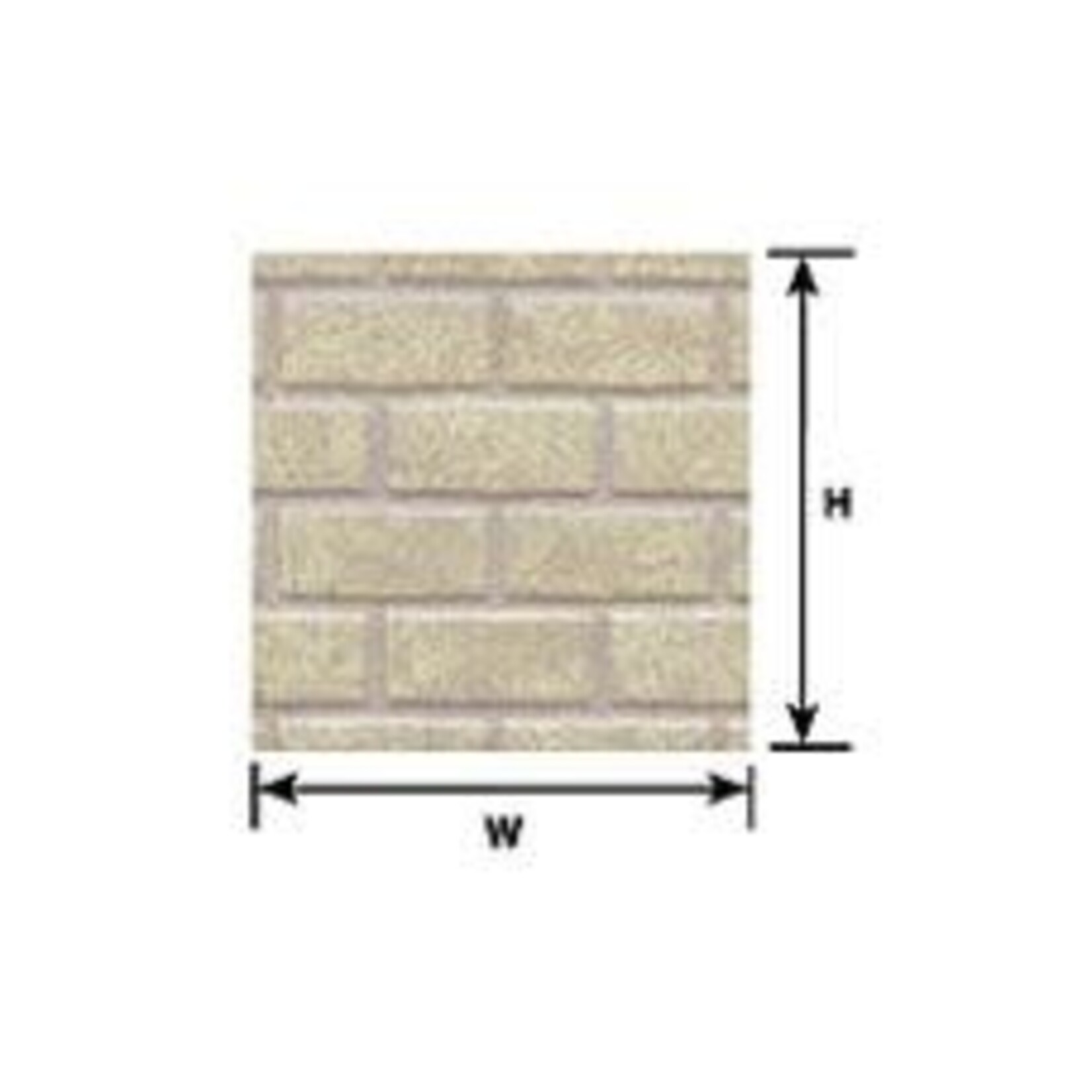 Plastruct 91624 1:24 G gauge Beige Cement Block Sheet 12" x 7" (2 per pack)