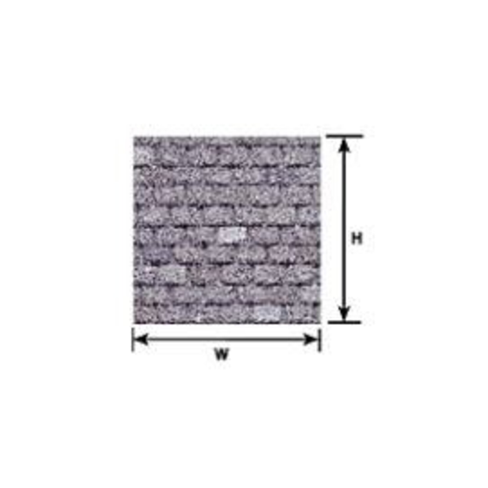 Plastruct 91631 1:48 O gauge Gray Asphalt Shingle Sheet 12" x 7" (2 per pack)