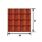 Plastruct 91632 1:24 G guage Scale Red Clay Spanish Tile Sheet 12" x 7" (2 per pack)