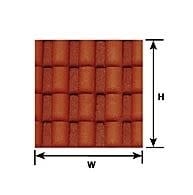 91632 1:24 G guage Scale Red Clay Spanish Tile Sheet 12" x 7" (2 per pack)