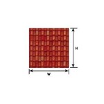 Plastruct 91637 1:48 O gauge Red Clay Spanish Tile Sheet 12" x 7" (2 per pack)